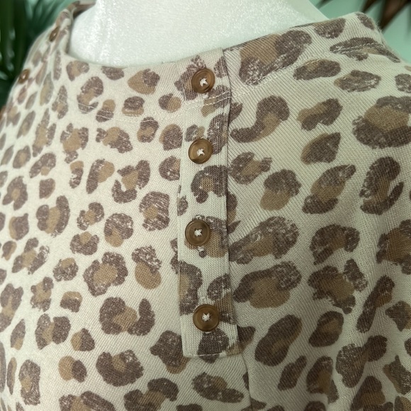 Caslon Animal Print Tee Midi Shirt Dress Size XS - Picture 5 of 8